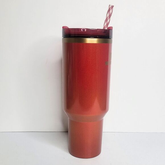 STANLEY Scarlet Tinsel Quencher H2.0 Flowstate Tumbler 40 oz Limited Edition NEW - Picture 6 of 11